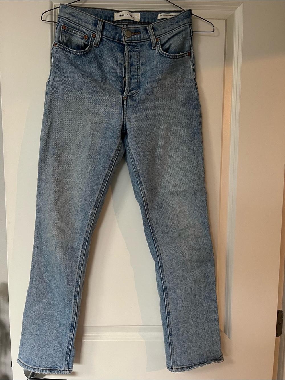 Denim Forum Arlo Light Blue Straight-Leg Jeans